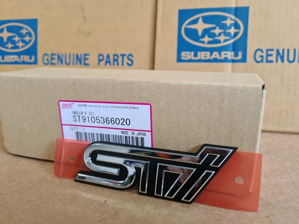 subaru sti kofferbak badge silver nieuw oem ST9105366020, Ophalen of Verzenden, Nieuw