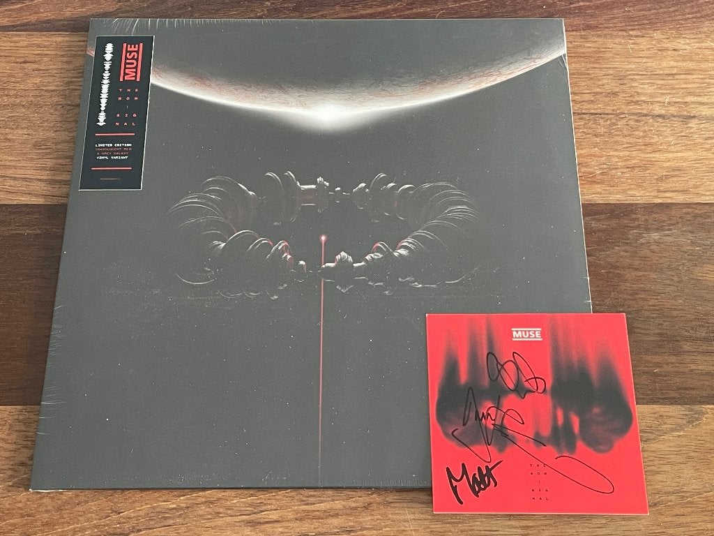 Vinyl LP Muse The Wow ! Signal Red Grey Galaxy SIGNED NIEUW, LP, Progressive Rock, Ophalen of Verzenden, 12 inch