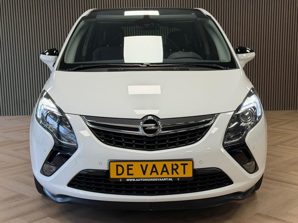 Opel Zafira Tourer 1.6 Cosmo 7 PERSOONS AIRCO CAMERA CRUISE, Gebruikt, 4 cilinders, Met garantie (alle), Wit