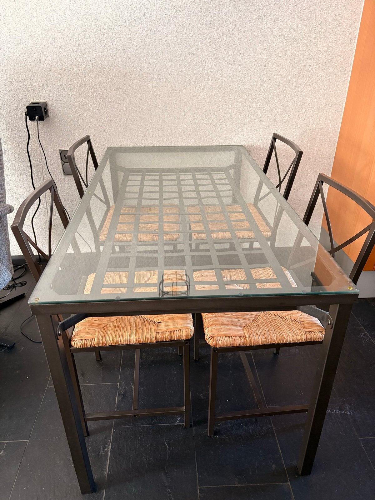 Eethoek 150 x 80 cm - Gratis af te halen (in Sliedrecht), Ophalen, Gebruikt, 50 tot 100 cm, Glas