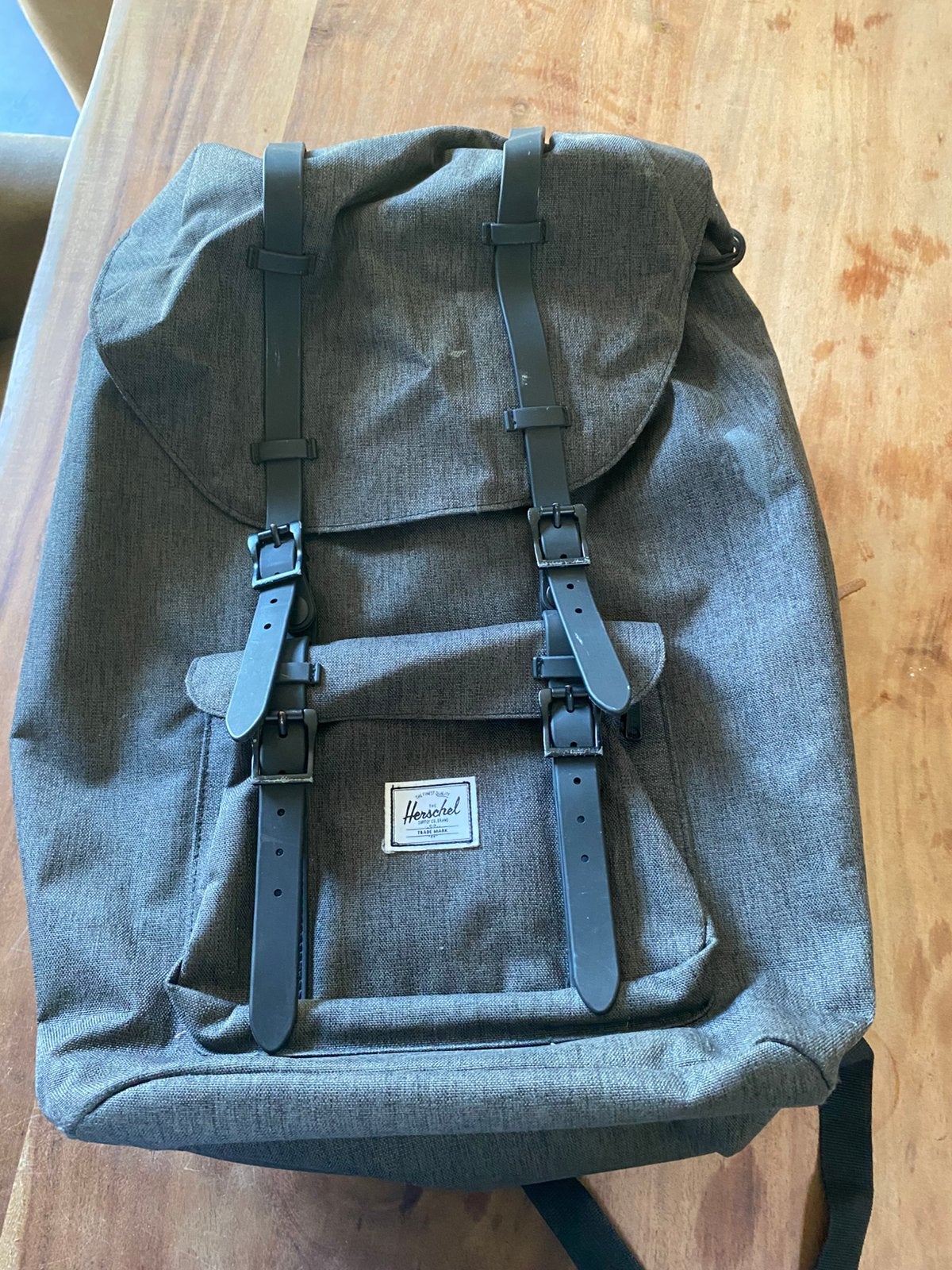 Grijze Herschell rugtas, Sieraden, Tassen en Uiterlijk, Tassen | Rugtassen, Ophalen of Verzenden, Gebruikt, Overige merken, Waterdicht