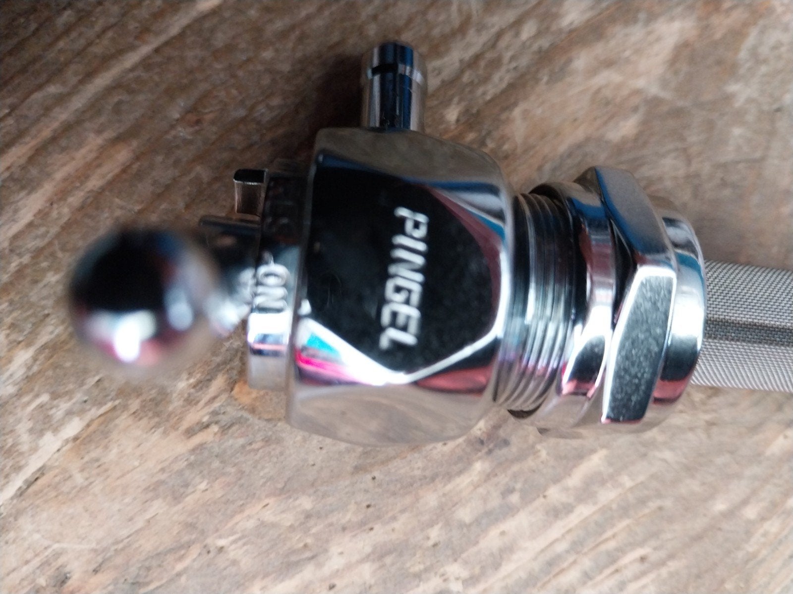 Pingel brandstofkraan met filter - Chroom, Ophalen, Gebruikt