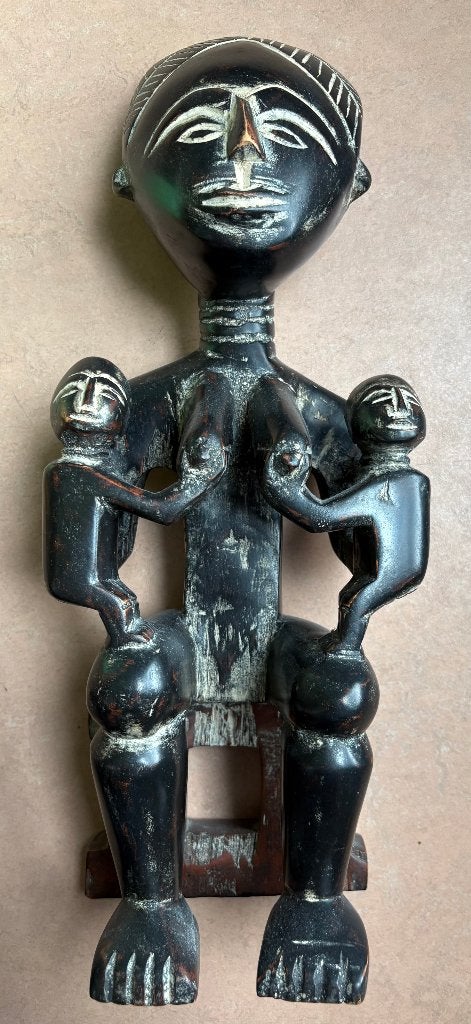 Fraai Ashanti vruchtbaarheidsbeeld, Ghana, Antiek en Kunst, Hout, Afrika, 39 cm, Handgemaakt