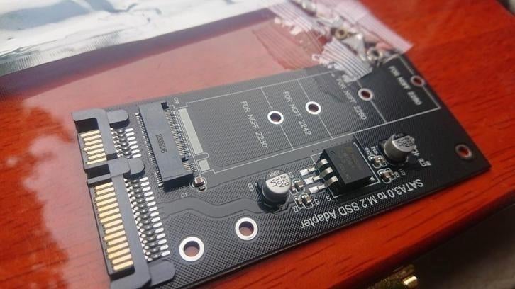 M.2 NGFF naar SSD SATA 3.0 adapter 2230 2280 2242 B-key, Ophalen of Verzenden, Nieuw, Laptop