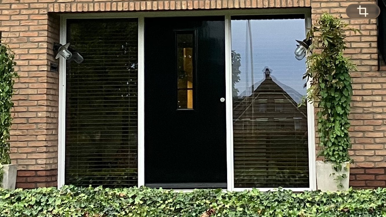 Zgan voordeur compleet met ruit, Doe-het-zelf en Verbouw, Deuren en Horren, Ophalen, 80 tot 100 cm, 200 tot 215 cm, Hout