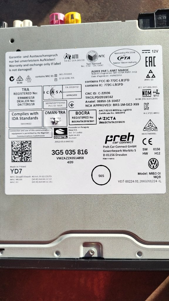 VW MID3 Discover pro module, Ophalen, Gebruikt