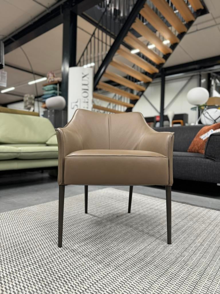 Nieuw Jori Fuga Fauteuil Celia Mokka Design stoel leer, Jori, Nieuw, Ophalen of Verzenden, 50 tot 75 cm