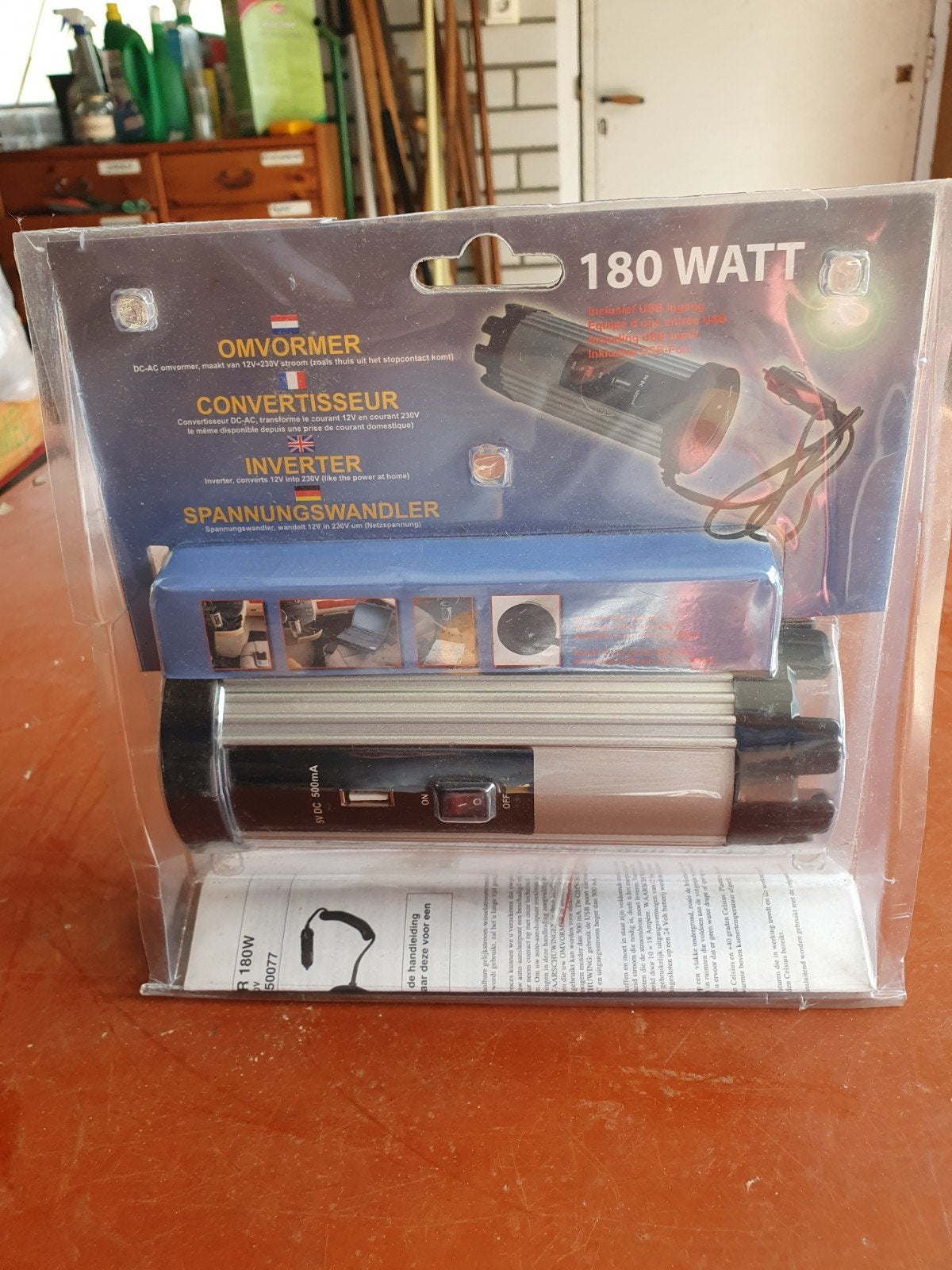 Omvormer 180 Watt - 12V naar 230V, Ophalen of Verzenden, Nieuw