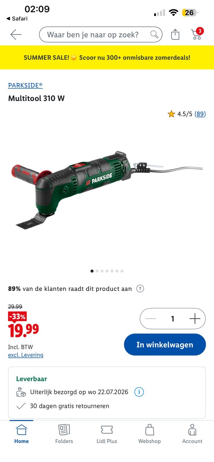 Parside multitool, Doe-het-zelf en Verbouw, Ophalen, Zo goed als nieuw, Overige typen