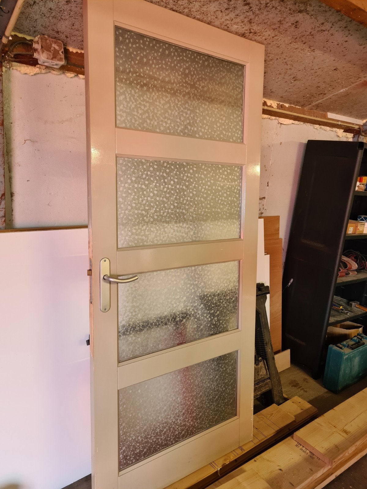 Binnendeur met glas, 2095mm x 925mm, Ophalen, Gebruikt, 80 tot 100 cm, Binnendeur
