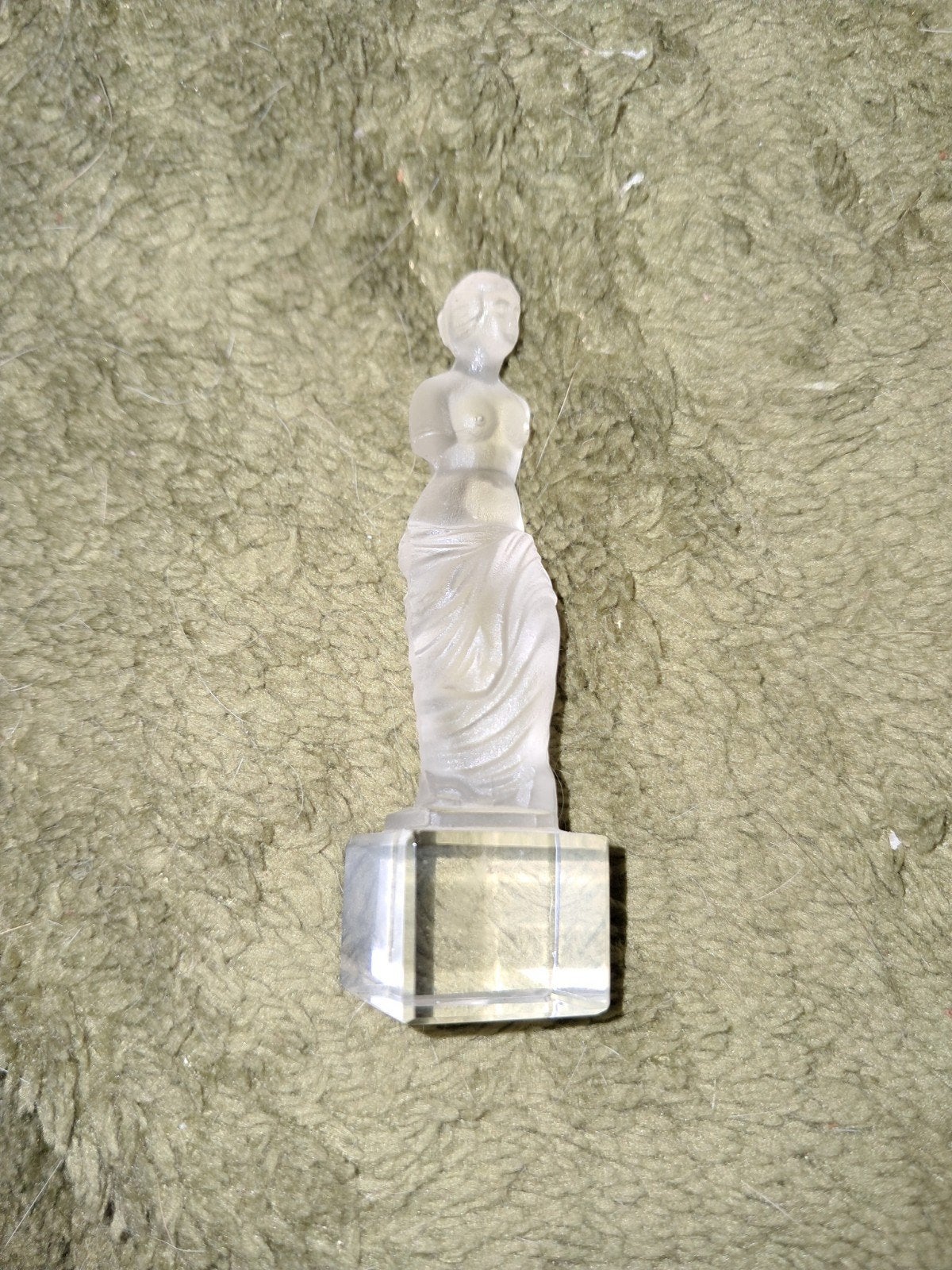 Curt Schlevogt Tsjechisch glazen Venus sculptuur, 7 cm, Ophalen of Verzenden