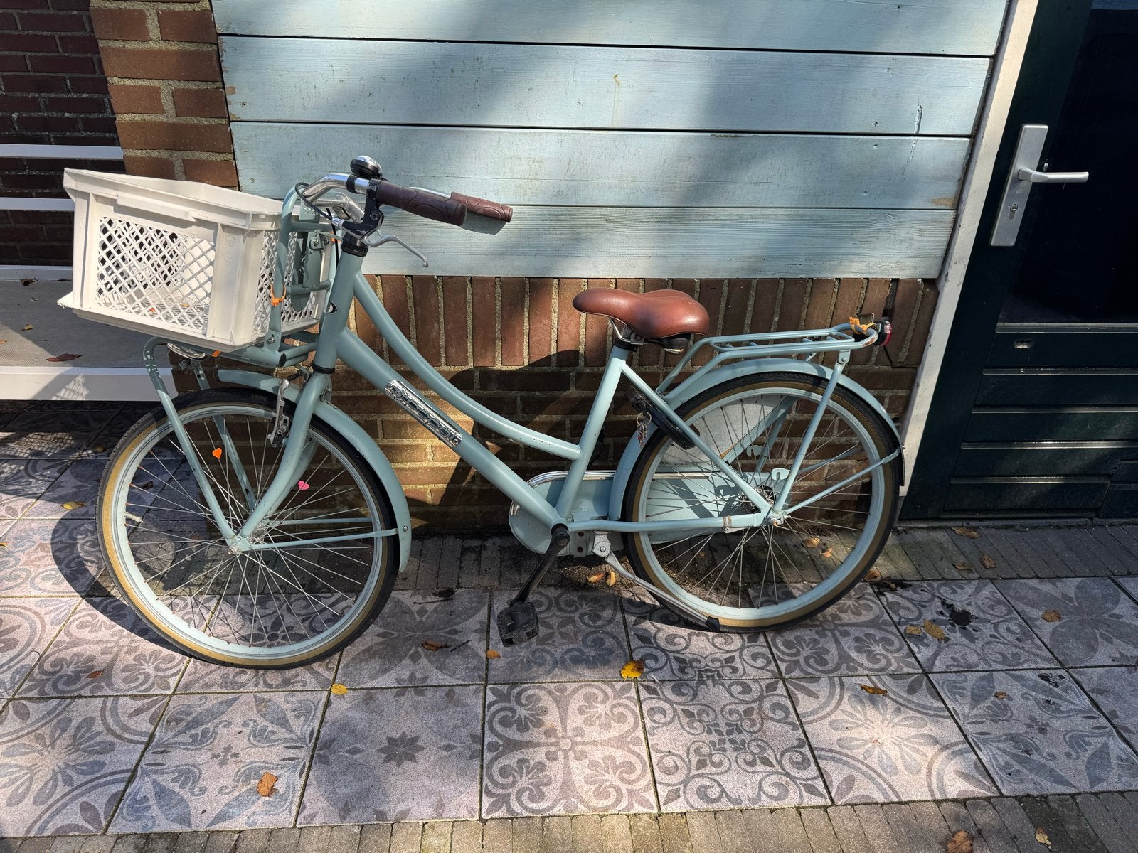 Meiden fiets 41cm lichtblauw, Terugtraprem, Gebruikt, Minder dan 47 cm, Ophalen
