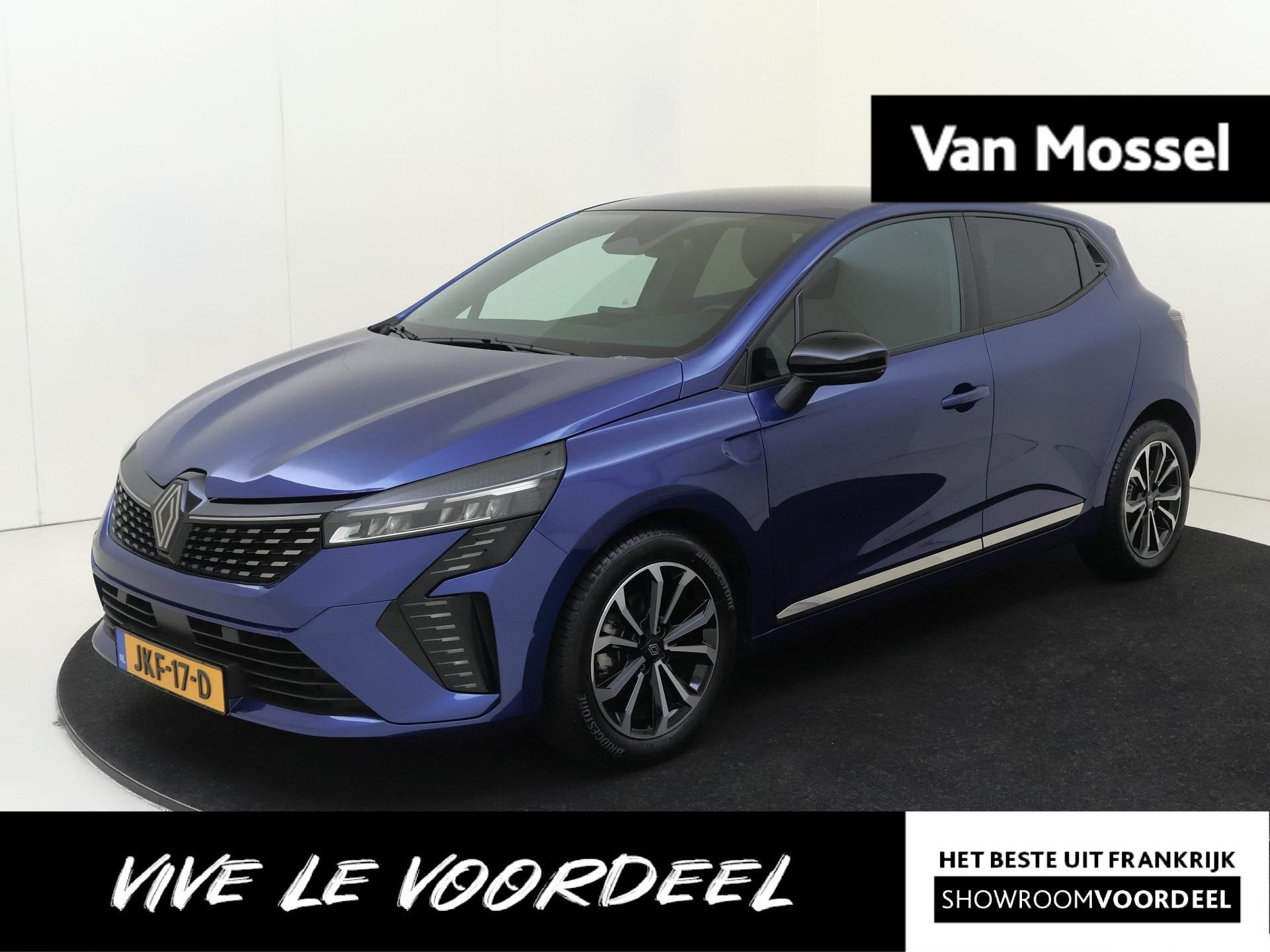 Renault Clio 1.0 TCe 90 GPF techno | Navi | Camera | Airco |, Auto's, Gebruikt, Euro 6, Blauw, Leder en Stof