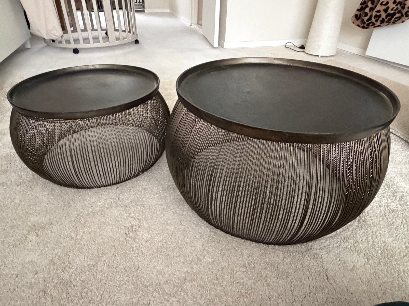 salontafel set LUMZ, Huis en Inrichting, Tafels | Salontafels, Ophalen, Gebruikt, Rond, 50 tot 100 cm