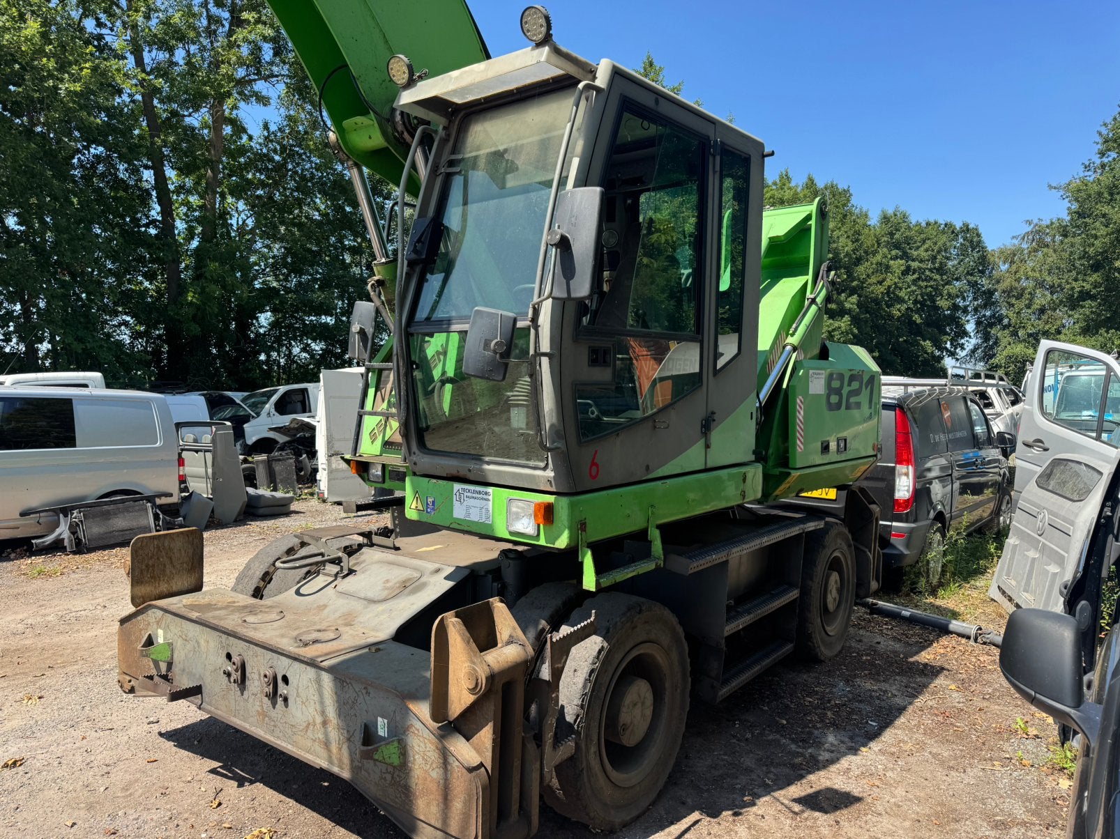 Sennebogen 821 met grijper bouwjaar 2008, Ophalen, Graafmachine