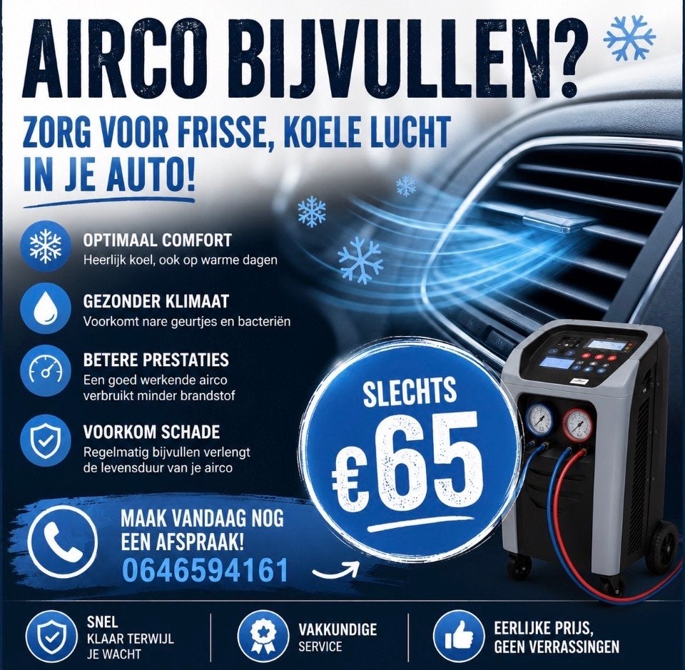 Airco bijvullen, Ophalen of Verzenden