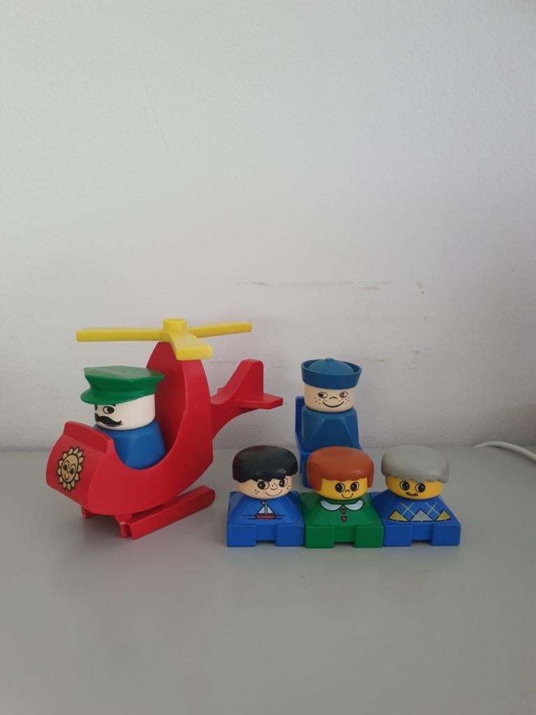 Duplo helikopter met 5 poppetjes, Ophalen of Verzenden, Duplo