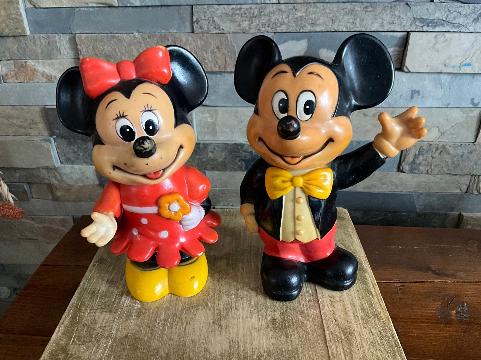 Vintage spaarpotten Mickey en Minnie Mouse Walt Disney korea, Ophalen of Verzenden