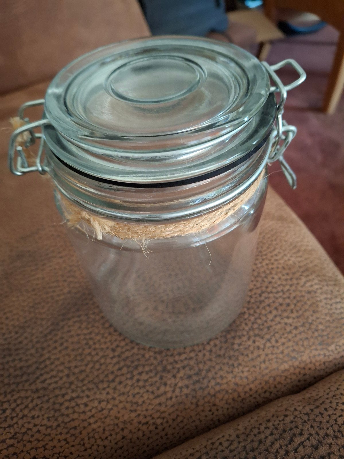 Glazen voorraadpot met beugelsluiting, Ophalen of Verzenden, Voorraadpot, Overige merken, Glas