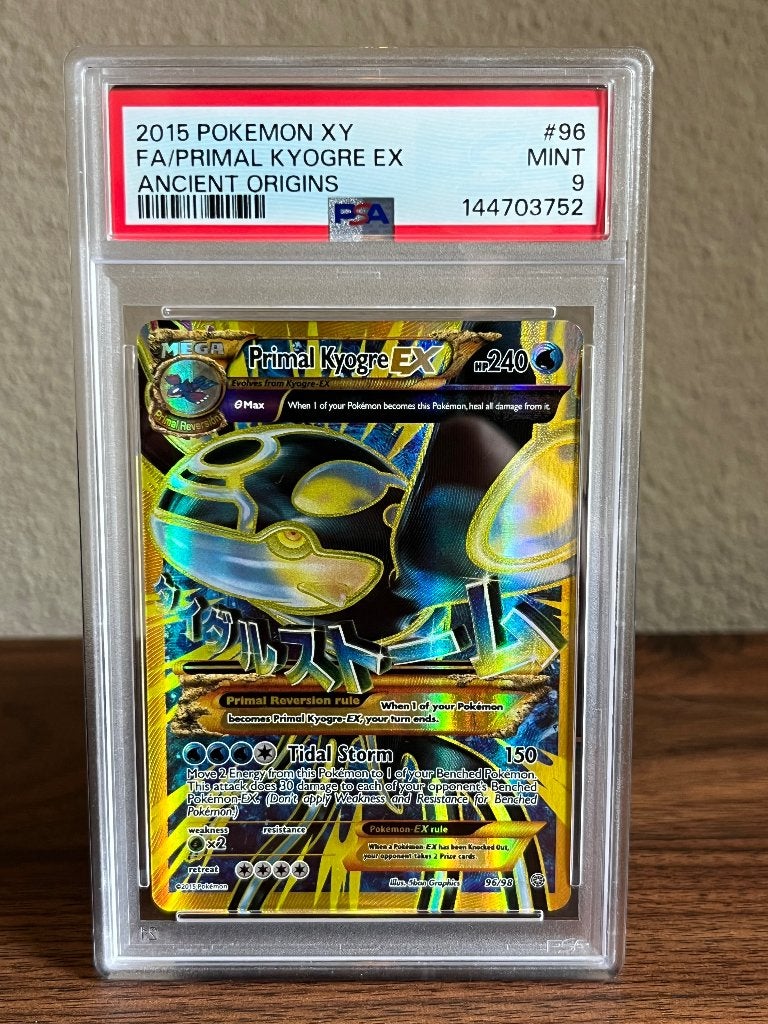 Primal Kyogre EX 96 2015 Pokemon Ancient Origins PSA 9, Ophalen of Verzenden, Nieuw, Losse kaart, Foil
