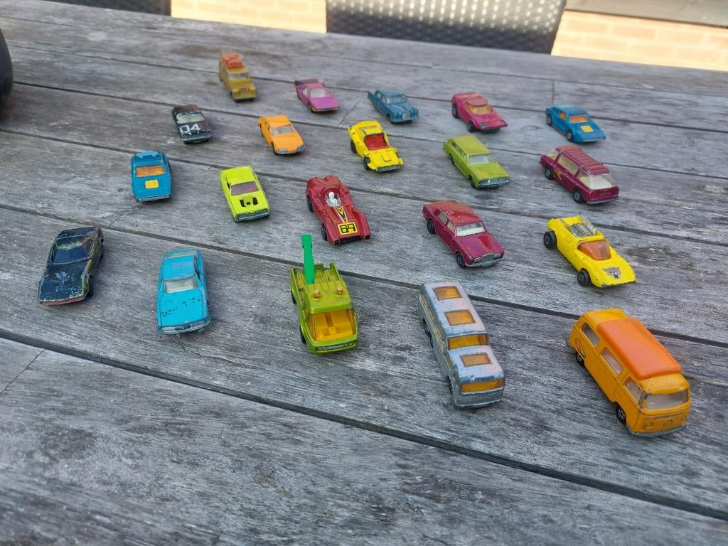 Vintage Auto's Verzameling: 19x Matchbox, 1x Majorette, Ophalen of Verzenden, Gebruikt, Auto