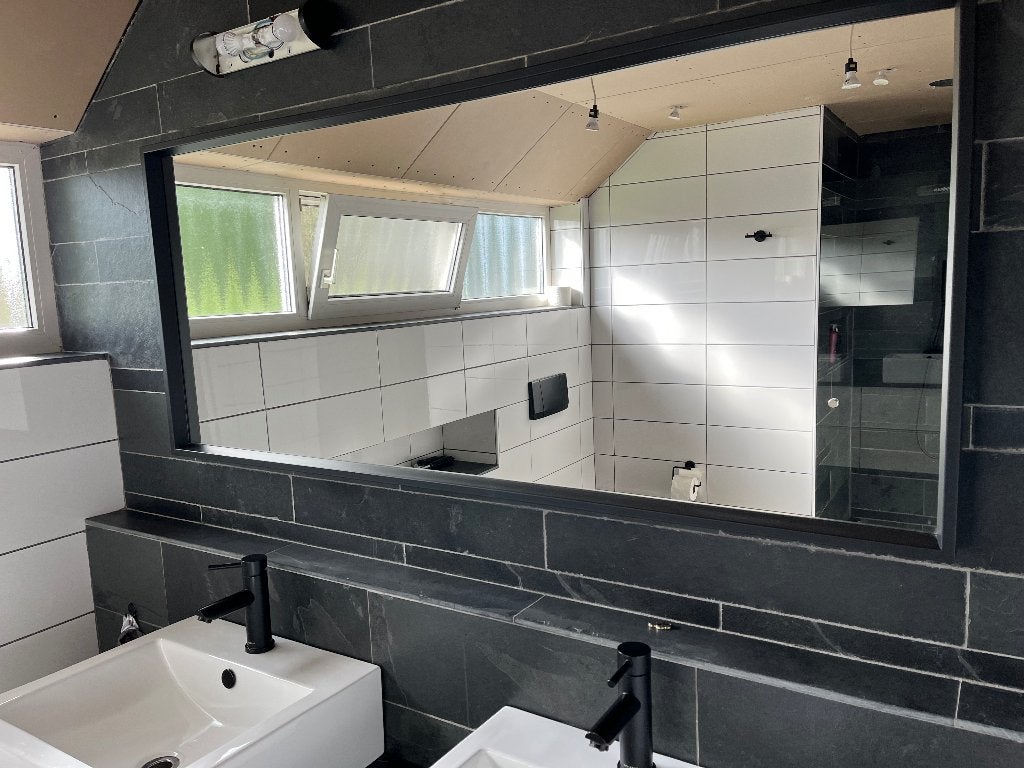Badkamer spiegel IKEA Nissedal incl 2 lampem, Ophalen, Zo goed als nieuw, Rechthoekig, Minder dan 100 cm