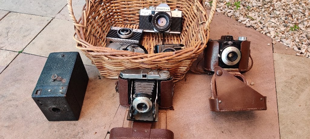 foto camera's vintage, Audio, Tv en Foto, Fotocamera's Analoog, Ophalen, Niet werkend, Compact, Overige Merken