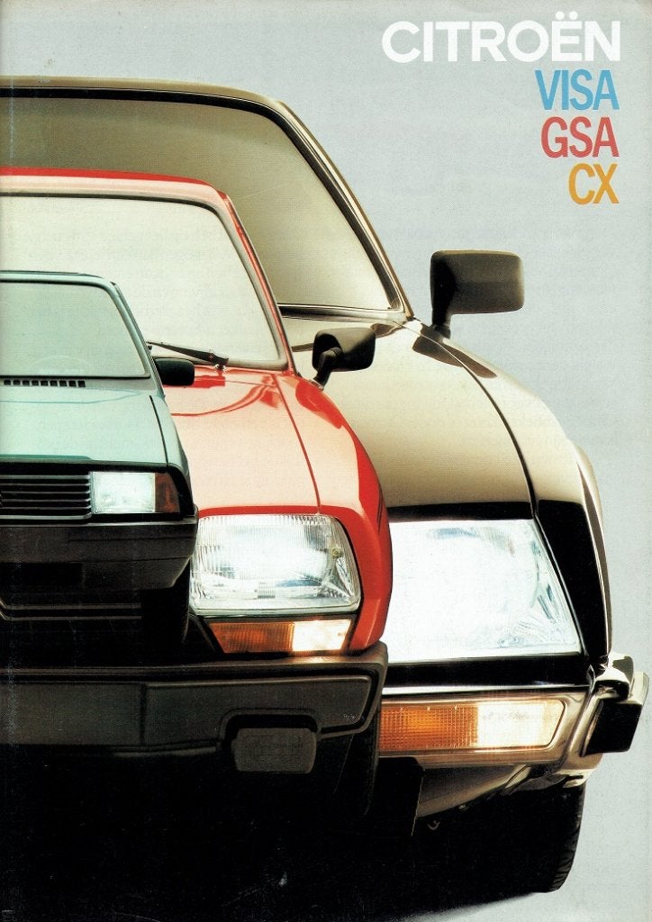 Folder Citroën CX - GSA - Visa (1983), Verzenden, Gelezen, Citroën