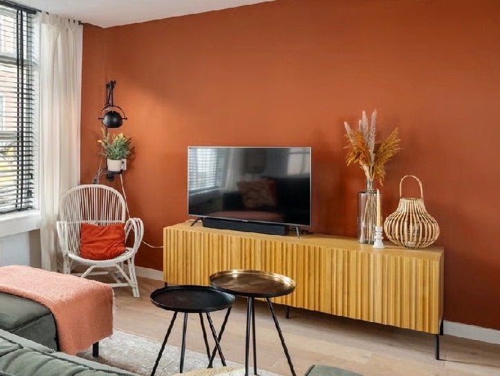 Tv meubel Woood, Gebruikt, 150 tot 200 cm, Eikenhout, Ophalen of Verzenden