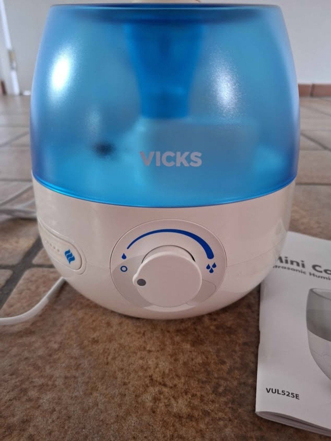 Vicks Mini Cool Mist Luchtbevochtiger met VapoPads, Ophalen of Verzenden, Zo goed als nieuw, Luchtbevochtiger