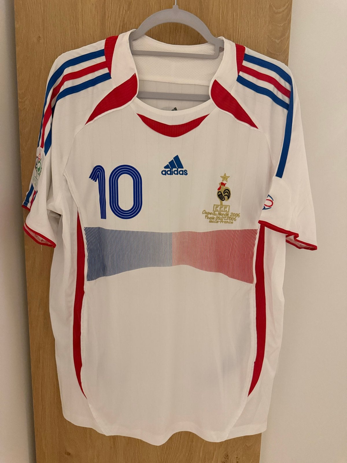 Zidane #10 Frankrijk Thuisshirt WK 2006 Maat L, Maat L, Verzenden, Zo goed als nieuw, Shirt