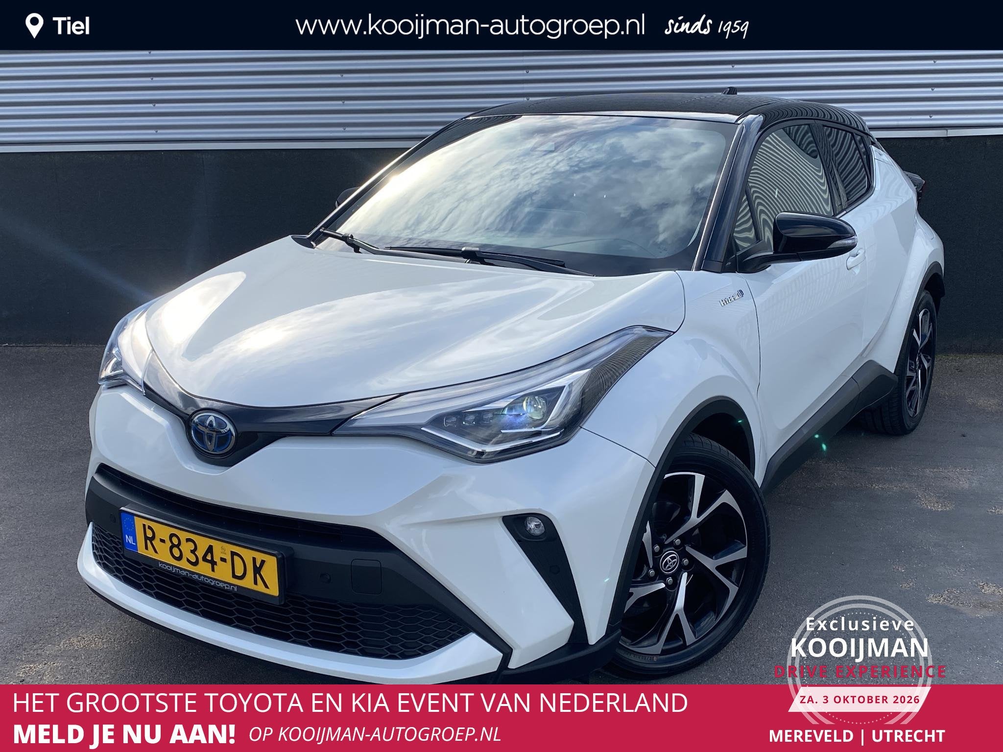 Toyota C-HR 2.0 Hybrid Style Luxury Elektrisch verstelbare s, Auto's, Euro 6, Wit, Bedrijf, Hybride Elektrisch/Benzine