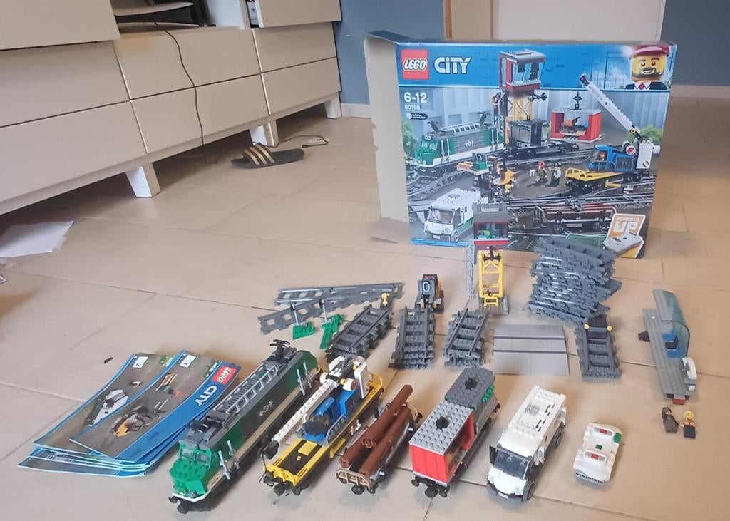 Lego City 60198 Vrachttrein met afstandsbediening, City, Lego, Ophalen of Verzenden, Zo goed als nieuw