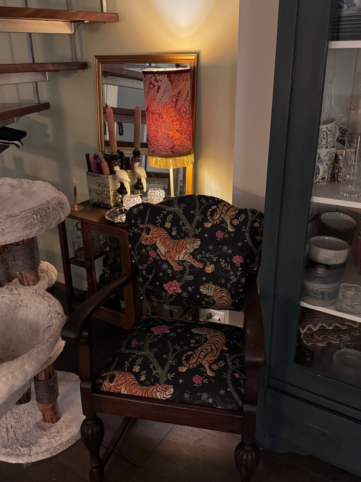 Unieke fauteuil met tijgerprint - Handgemaakt, Ophalen
