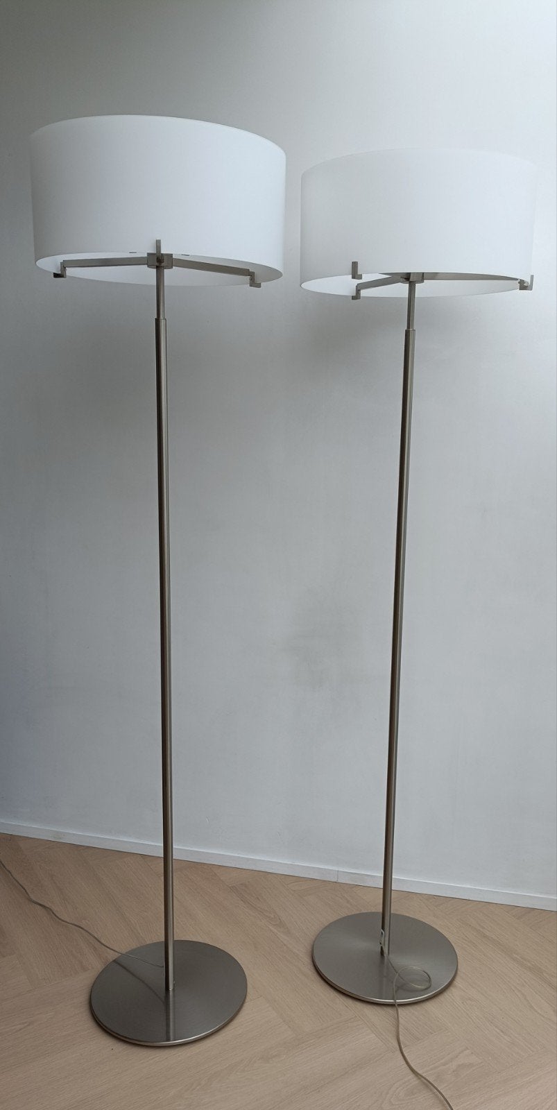 Prandina CPL F7 vloerlampen 2x, Ophalen, E27 (groot), Zo goed als nieuw, Glas