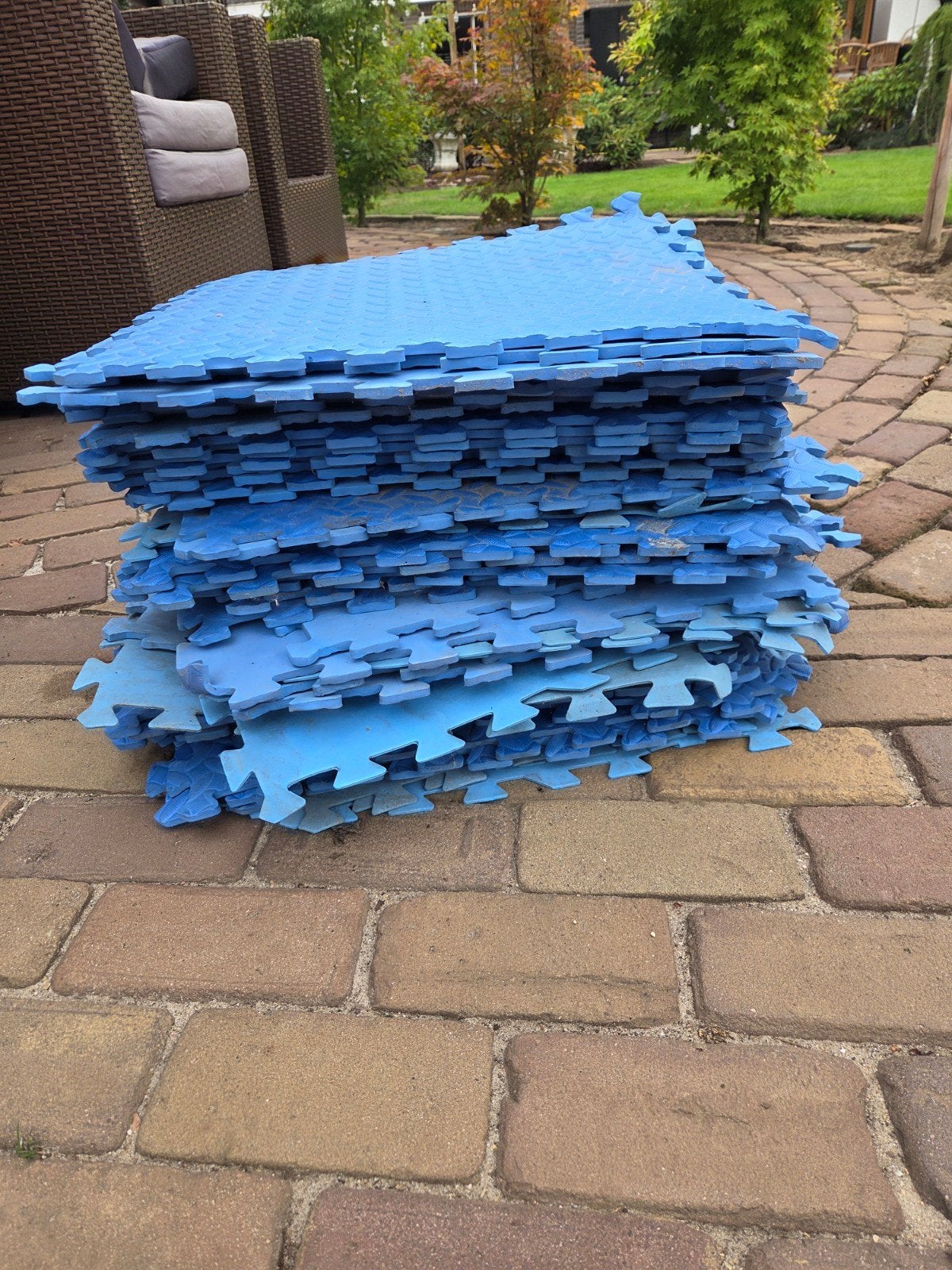 Blauwe speelmatten / puzzelmatten (meerdere beschikbaar), Ophalen of Verzenden, Gebruikt