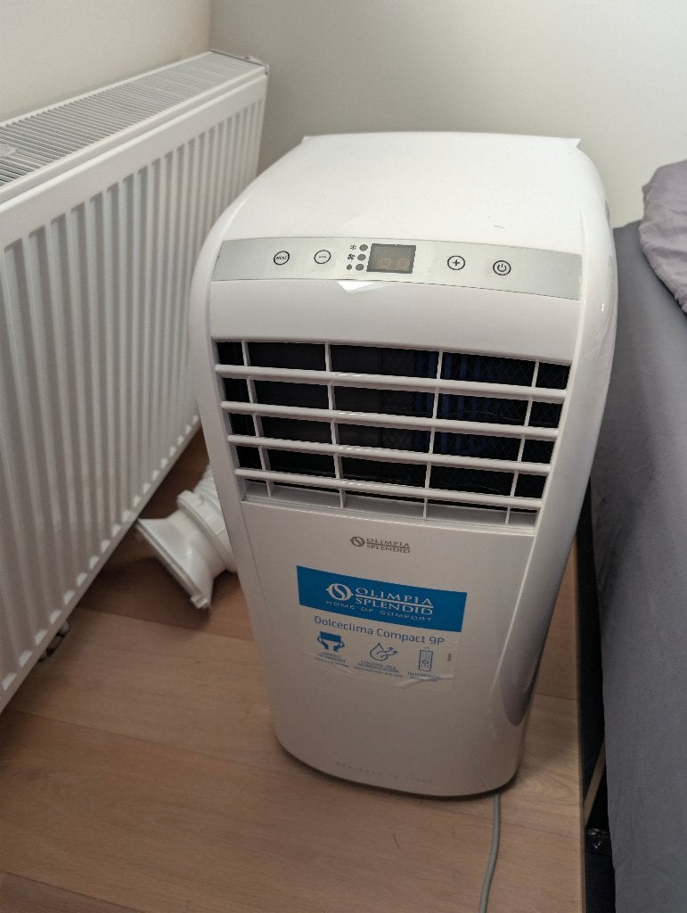 Mobiele Airco 9000BTU Olimpia Splendid Dolceclima Compact 9P, Ophalen, Minder dan 60 m³, Timer, 3 snelheden of meer