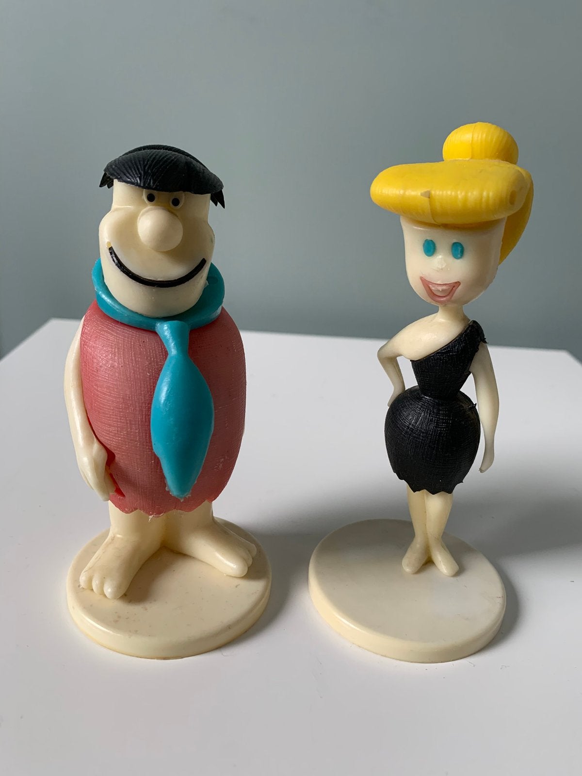 Poppetjes Fred en Wilma Flintstone, Hanna-Barbara 1967, Ophalen of Verzenden, Gebruikt
