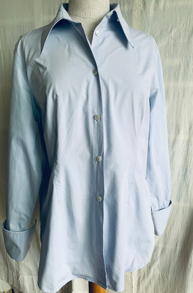 Vanillia getailleerde blouse XXL Lichtblauw, Maat 46/48 (XL) of groter, Zo goed als nieuw, Vanillia, Verzenden