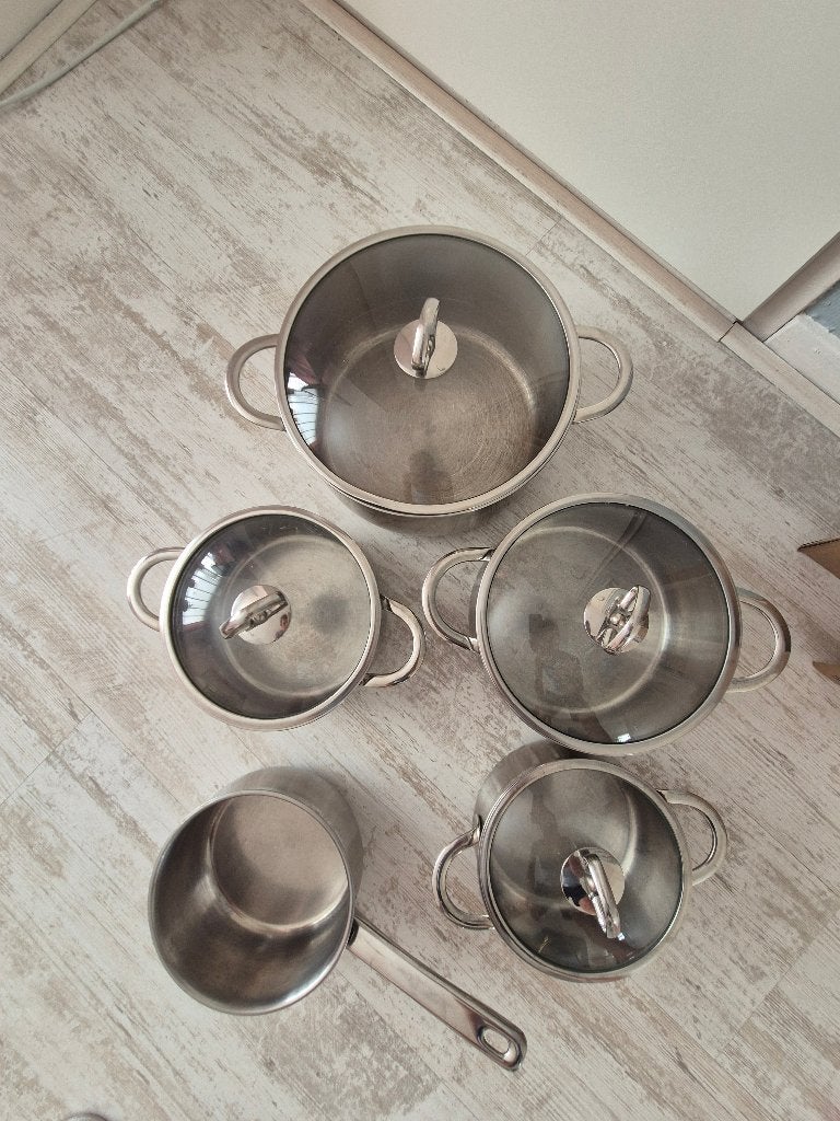 Pannenset BK, Gebruikt, Met deksel, BK, Pannenset