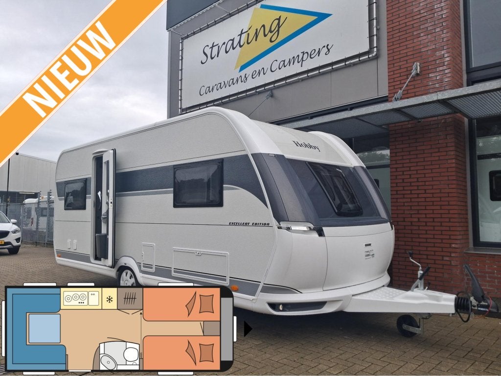 Hobby Excellent Edition 540 UL NIEUW!! Enkele bedden!!, Schokbreker, Rondzit, Hobby, Bedrijf
