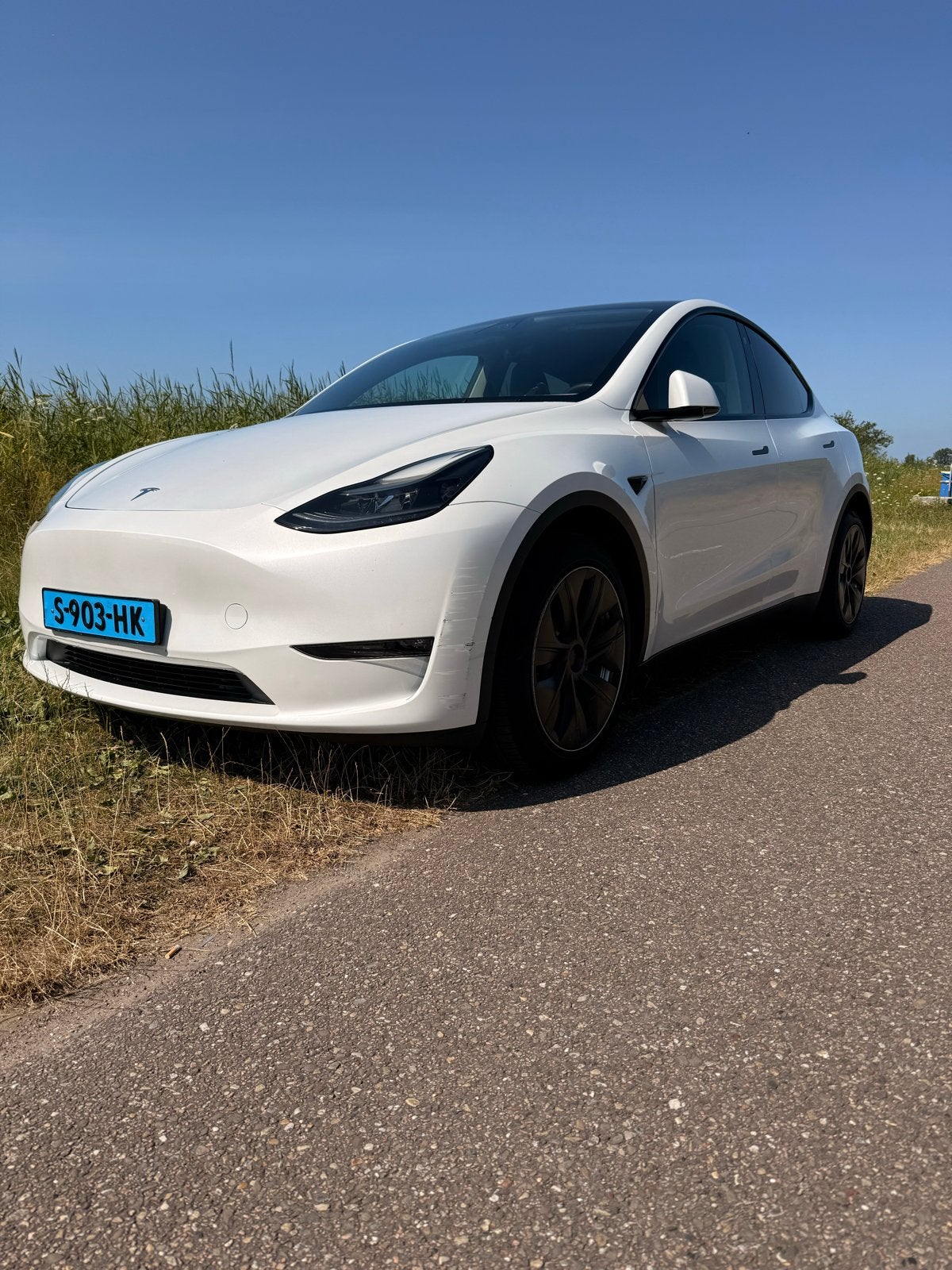 Taxi klaar Tesla Model Y 2023 long range 4x4, Auto's, Tesla, Wit, Vierwielaandrijving, 1954 kg, SUV of Terreinwagen