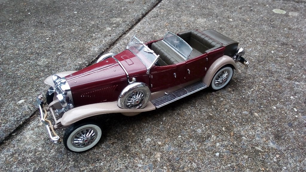 1930 Duesenberg J Derham Tourster - 1:24 Franklin Mint, Ophalen of Verzenden, Gebruikt, Auto, Overige merken