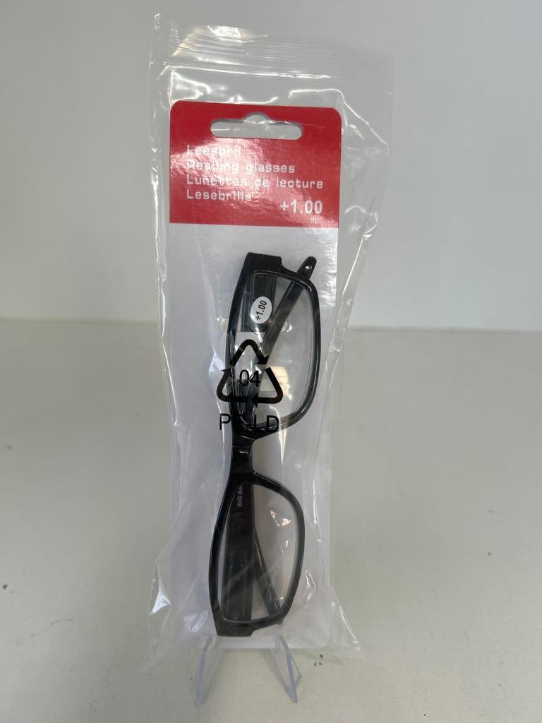 Nieuwe Leesbril +1.00 dpt - Comfortabel en Stijlvol, Overige merken, Zwart, Nieuw, Ophalen of Verzenden