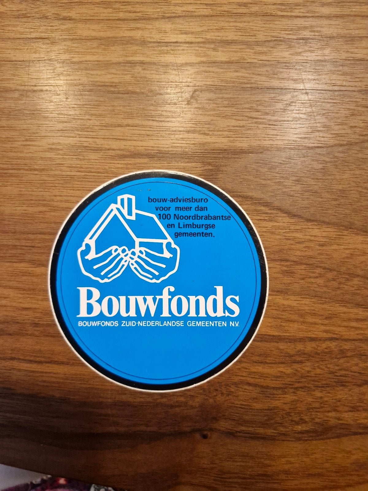 11546 Vintage Bouwfonds Sticker - Bouwadviesburo, Ophalen of Verzenden, Gebruikt, Overige typen