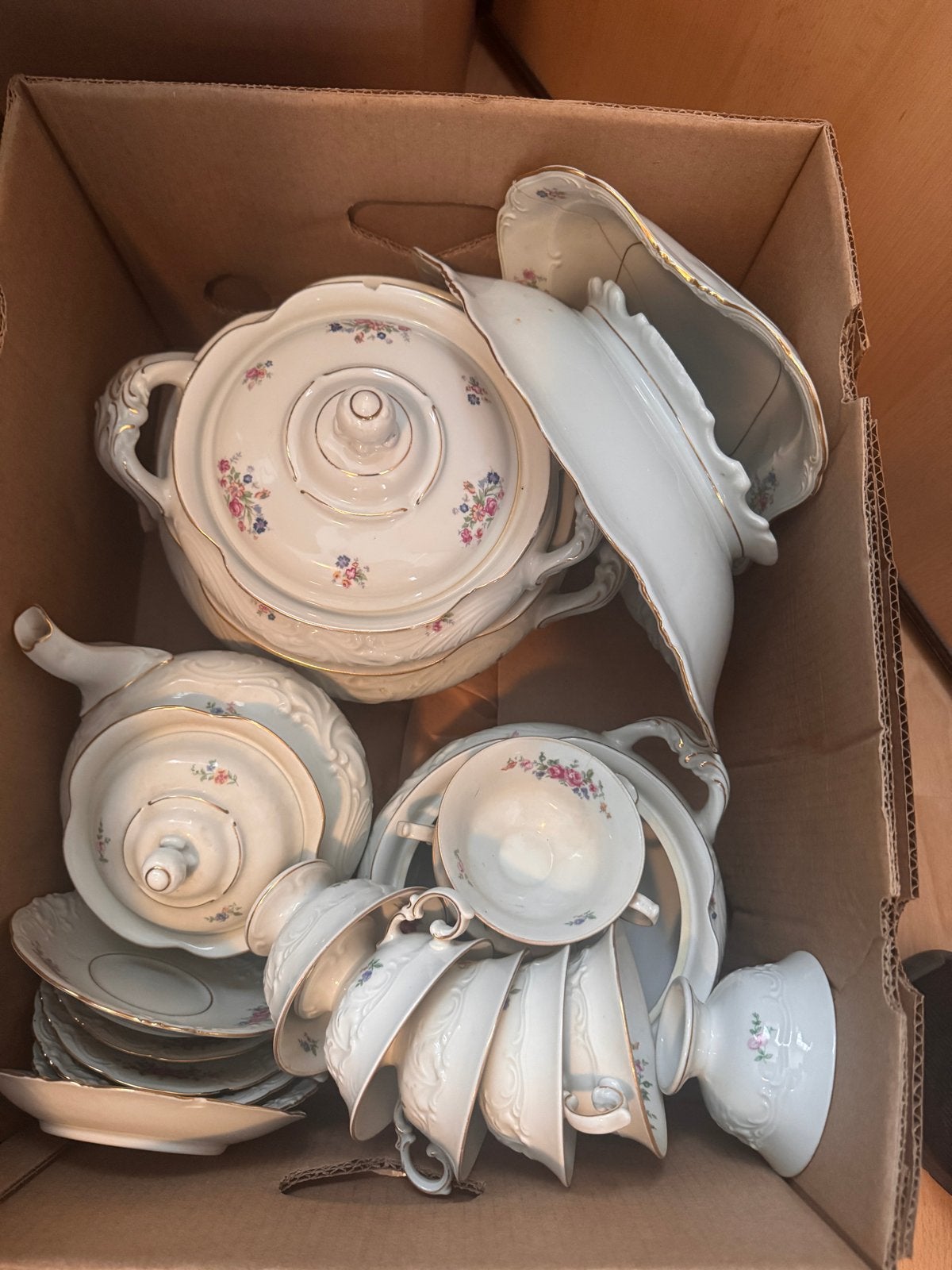 Vintage KPM Porseleinen Servies met Bloemmotief, Ophalen of Verzenden