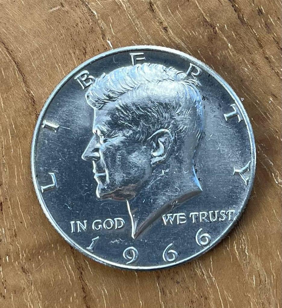 Zilveren JF Kennedy half Dollar 1966, Verzenden, Noord-Amerika, Losse munt, Zilver