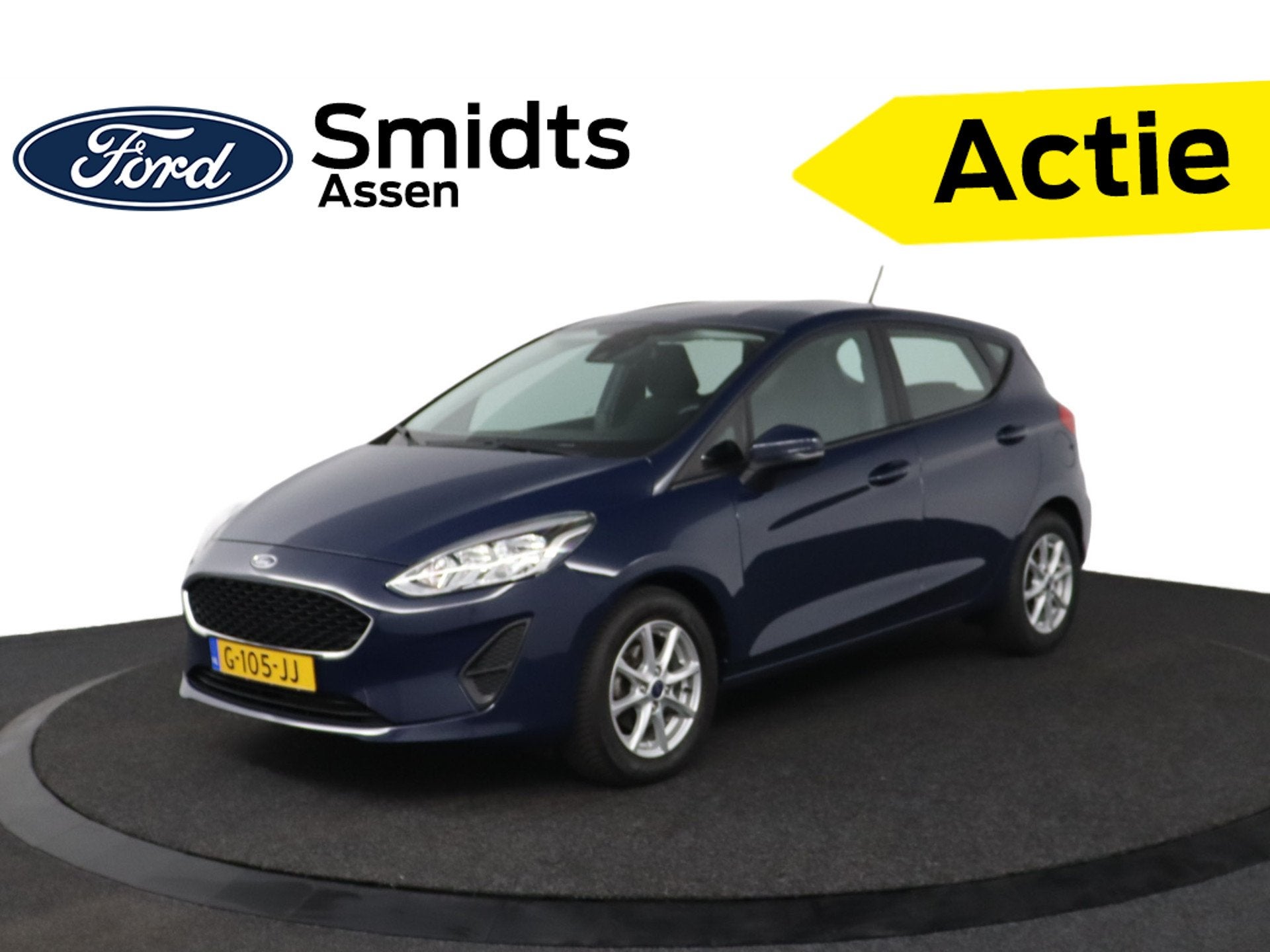 Ford Fiesta 1.1 Trend | Airco | Bluetooth | 5 Deurs |, Gebruikt, Blauw, 49 €/maand, Bedrijf