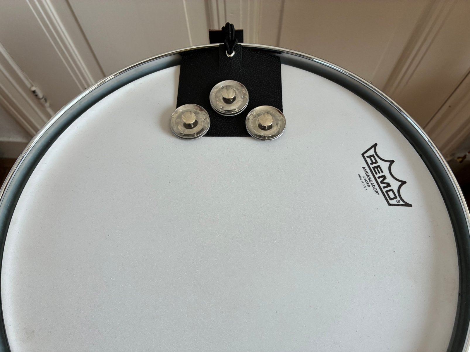 Snare Drum Demper met Jingle Effect, zwart square nr. 1, Gebruikt, Verzenden, NL, Melodische percussie