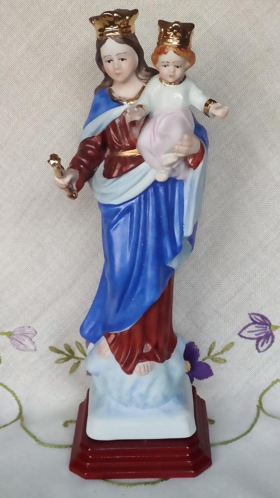 1123 Beeld O. L. Vrouw Hulp der christenen **, Ophalen of Verzenden, Zo goed als nieuw, Beeld(je), Christendom | Katholiek